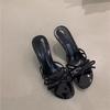 Gentle fairy high heels temperament socialite bow open-toed stiletto with sandals