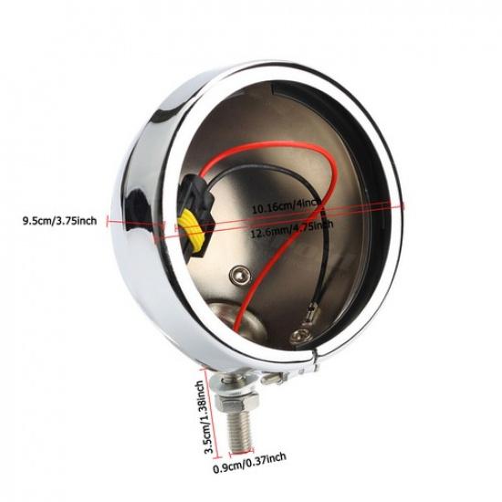 Chrome 4-1/2" Auxiliary Fog Passing Lights Housing Bucket For Harley Davidson