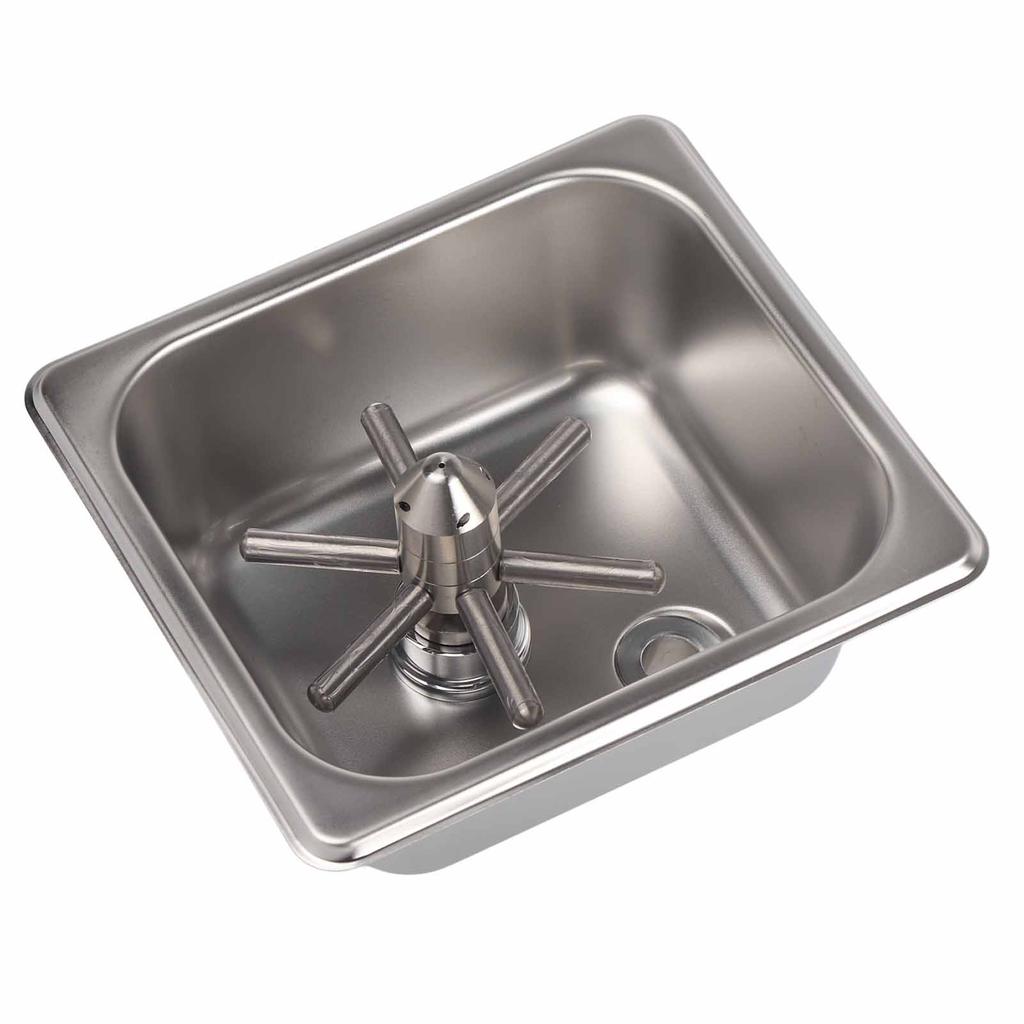 Płuczka do szkła w zlewie kuchennym, myjka do szklanych kubków ze stali nierdzewnej do hotelowego baru, kawiarni