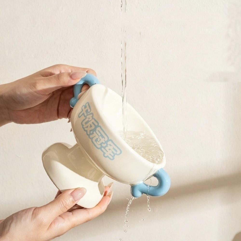 Elevated Cat Food Water Bowl Large Capacity High Feet Ceramic Pet Bowl Non-Slip Base Stable Pet Food Basin Pet Supplies