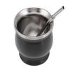 230ml Natural Gourd Tea Cup Set Black Traditional Water Cup Double Walled Tea Cup for Coffee Drinking