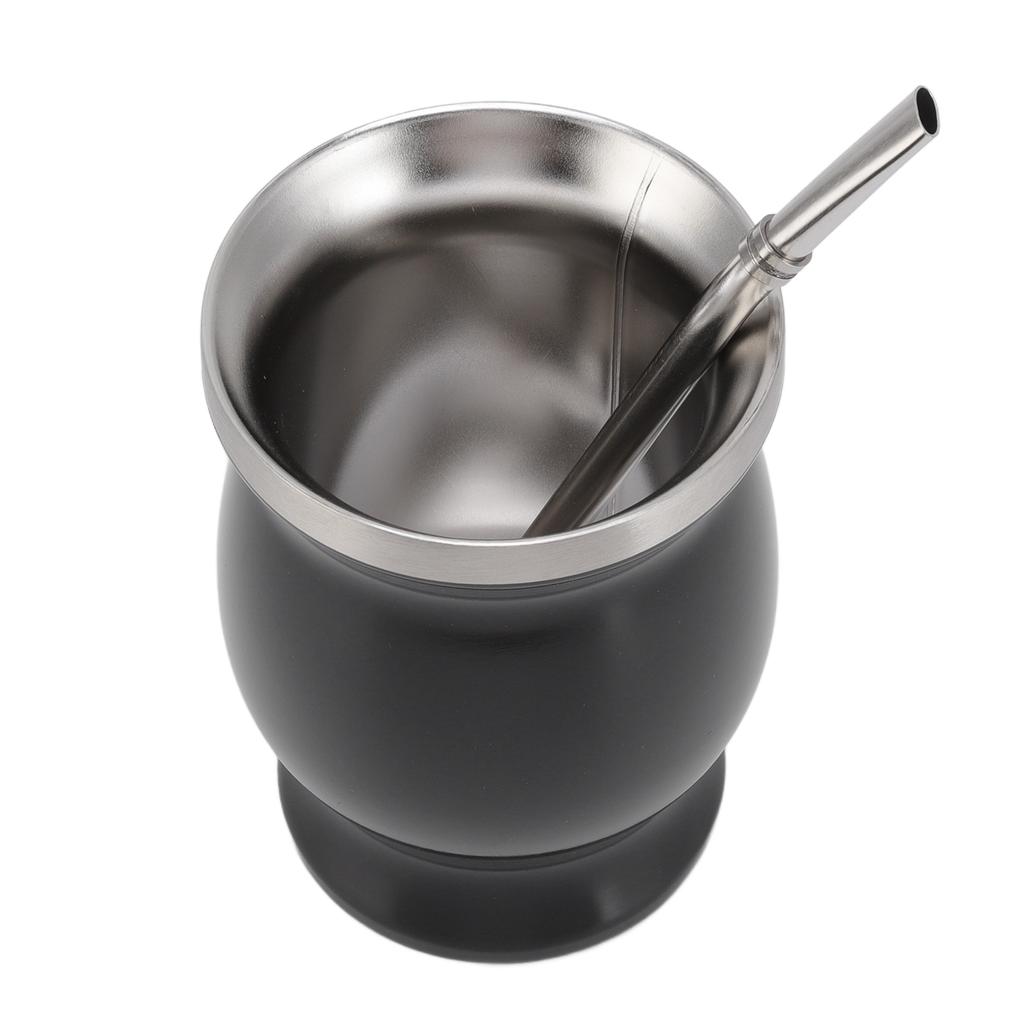 230ml Natural Gourd Tea Cup Set Black Traditional Water Cup Double Walled Tea Cup for Coffee Drinking