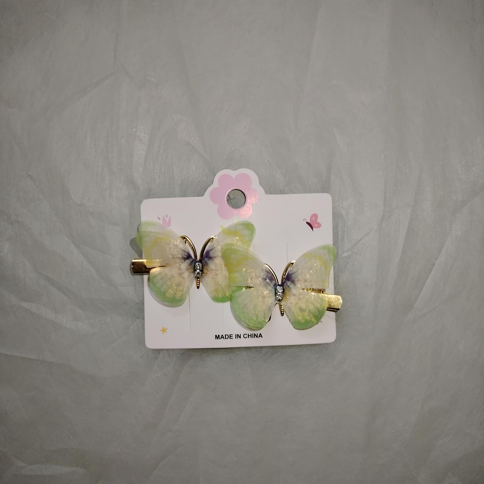 

Butterfly Hair Clip Rhinestone Hair Clip Women Girls Removable Wings Hair Clip Thick Hair Nature-inspired, cute, and textured hair clips. Yarn quality