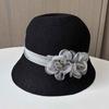French retro small edge basin hat spring and summer breathable fashion versatile mother sun hat women travel sun hat