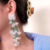Beaded Beaded Tassel Earrings Rural Style Colorful Floral Earrings  Women