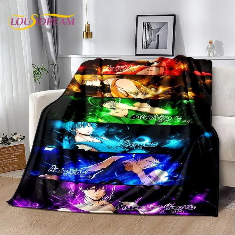 Kuroko'nun Basketbol Anime Karikatür Yumuşak Peluş Battaniye, Flanel Battaniye Oturma Odası Yatak Odası Yatak Kanepe Piknik Koyu için Battaniye