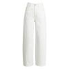 Summer Tencel cotton high waist narrow version straight white jeans women's loose wide legs and thin floor pants