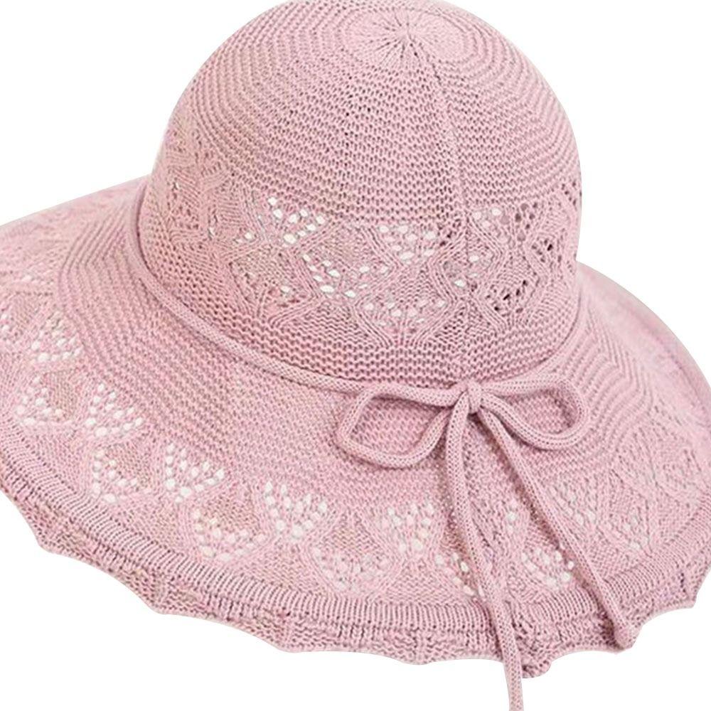 Bowknot Sun Hat Wide Brim Straw Hat Summer Panama Cap  Women