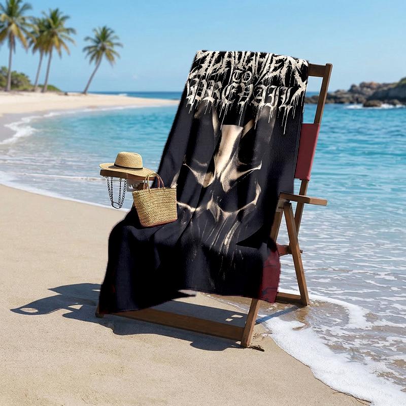 Slasher Prevail Black Metal Fashion Beach Towel: Ideal for Summer Adventures Soft, absorbent and quick drying suitable for swimming and bathing