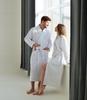 Women'S Bathrobe, Waffle Pattern, Long, Pockets, 100% Cotton, Quick-Drying, 3Xl