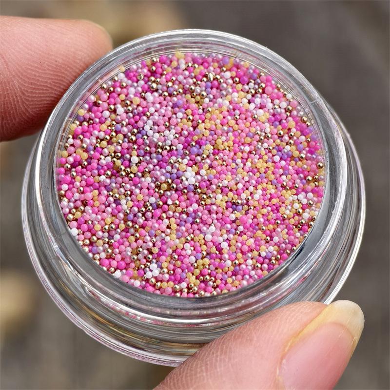 Korean Iridescent Mini Steel Beads Nail Decorations