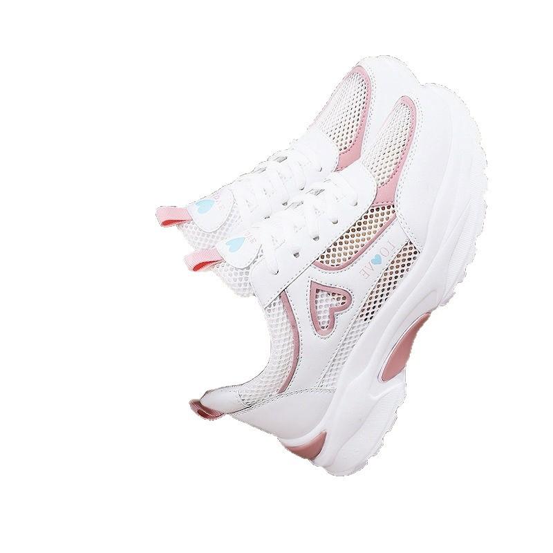 Dad shoes girl 2025 spring and summer new versatile casual platform ins trendy thin mesh breathable sports shoes