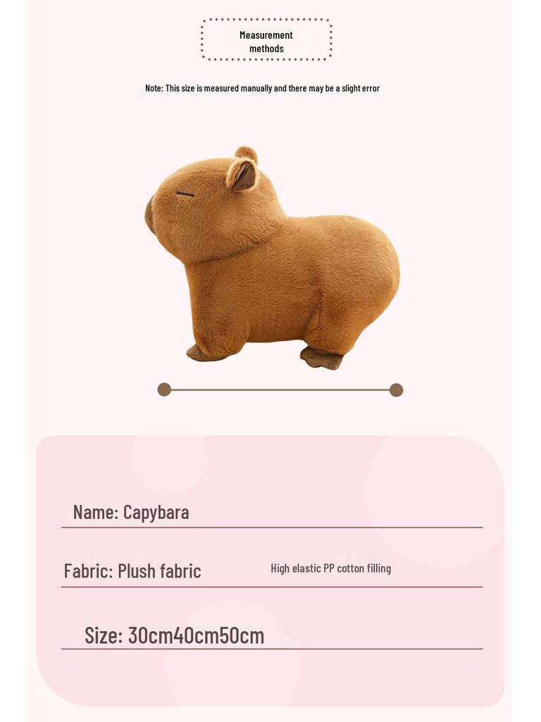 Capybara Plush Toy: Cute Lying Down Capybara Stuffed Animal Pillow - Perfect Birthday Gift Doll