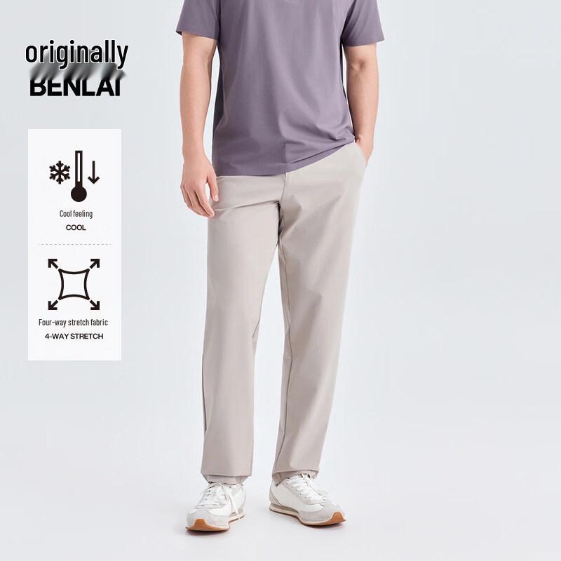 Benlai Men s Cool-Touch Straight-Leg Casual Pants 34