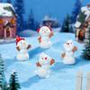 5/10Pcs Mini Snowman Figurines Cute Christmas Ornaments For Xmas Tree Decor Diy Fairy Garden Holiday Gift