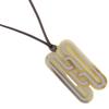 H Motif Necklace Brown Buffalo Horn 25g Women Used