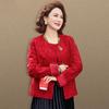 2026 Zodiac Year Stylish Spring Jacket for Middle-Aged and Older Women - New Chinese Style Mother of the Bride Top