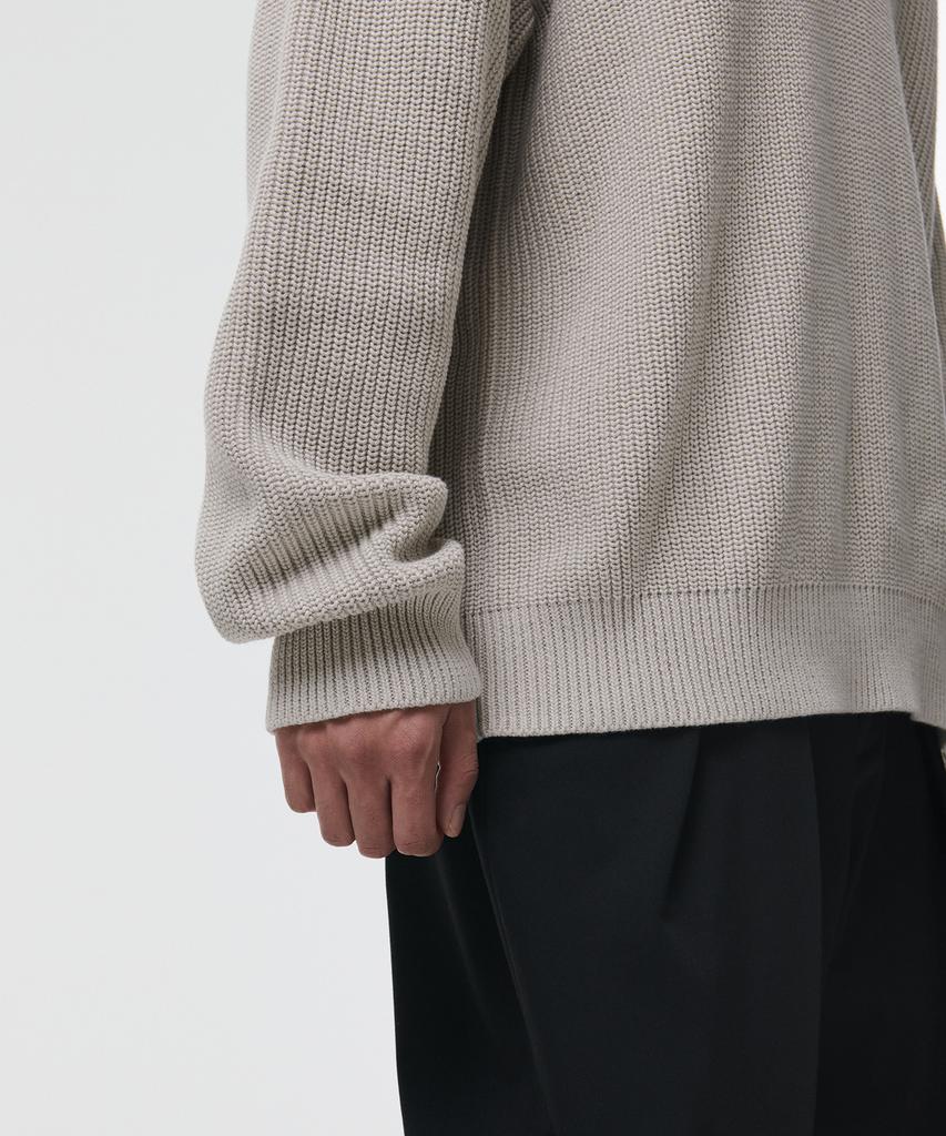 Musinsa Standard Cotton Ribbed Collared Knit [Dusty Cream]