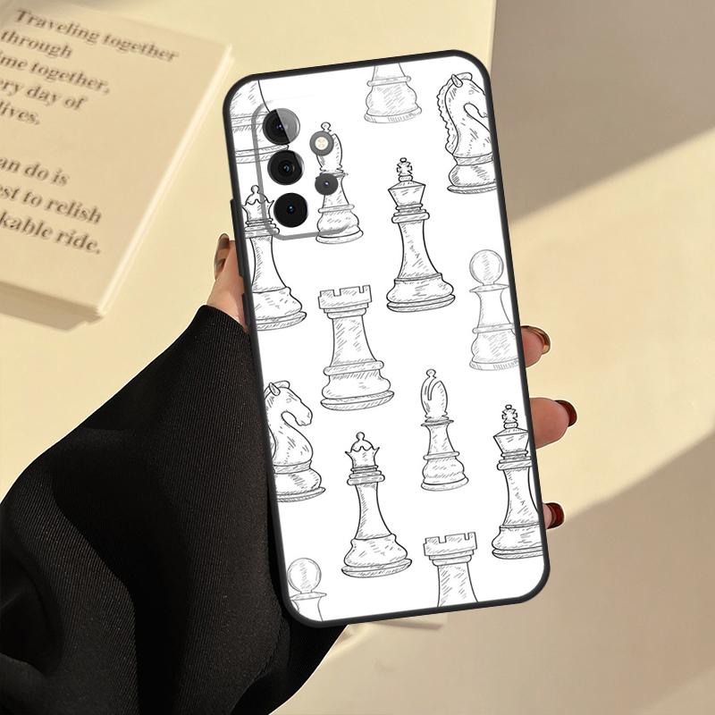 Chess Case For Samsung Galaxy A54 A34 A14 A13 A33 A53 A73 A51 A71 A50 A12 A22 A32 A52 A72 Cover
