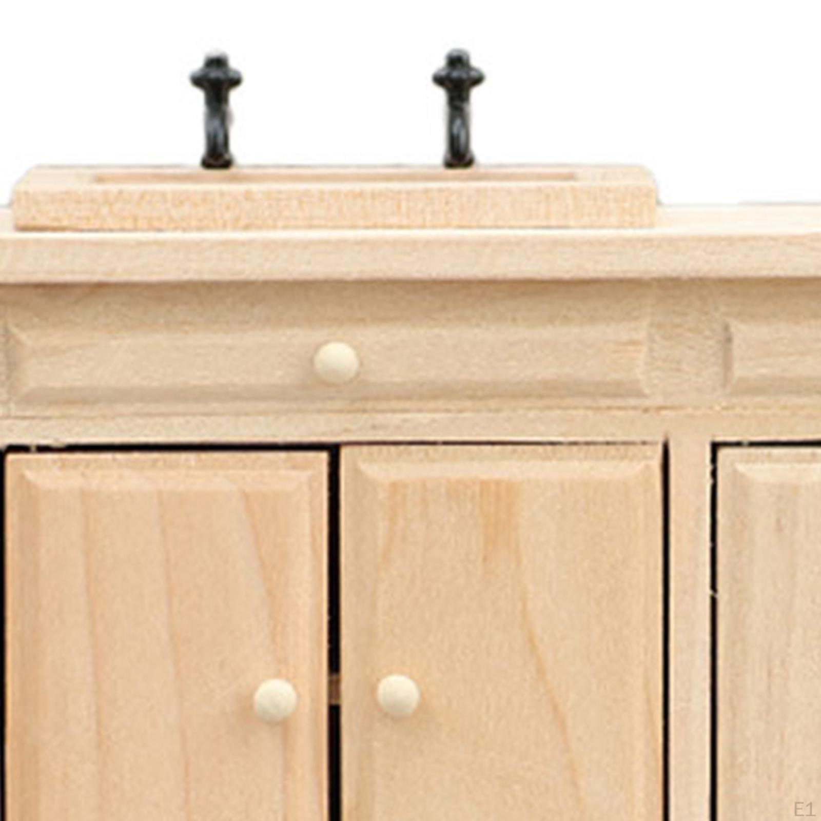 1/12 Кукольный Дом Мебель Шкаф Модель Игрушка Микро Сцена Портативный Имитация — фото 4