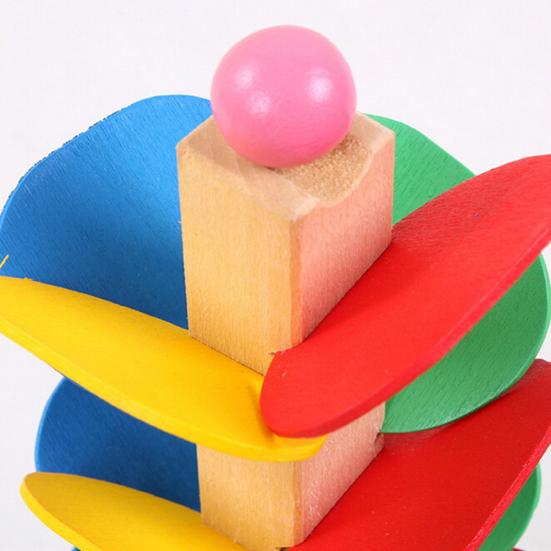 Wooden Tree Ball Run Track Game Kids Children Intelligence Educational Toy