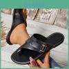 Summer Flat Toe Sandals For Women With Breathable Pu Leather And Rubber Sole For Casual Daily Wear