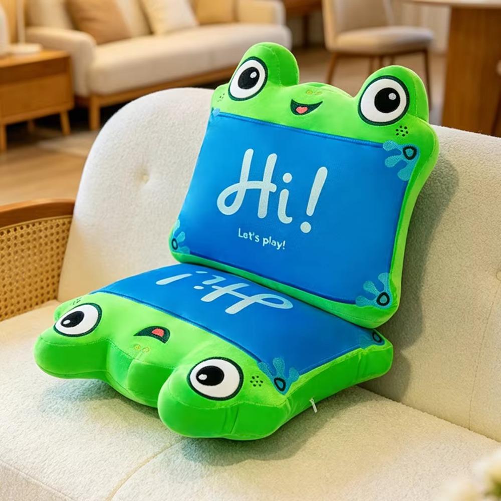 Xiaohe Flat Pillow Green Dragon Cute Frog Modeling Children's Waist Cushion Cartoon Modeling Baby Waist Pillow