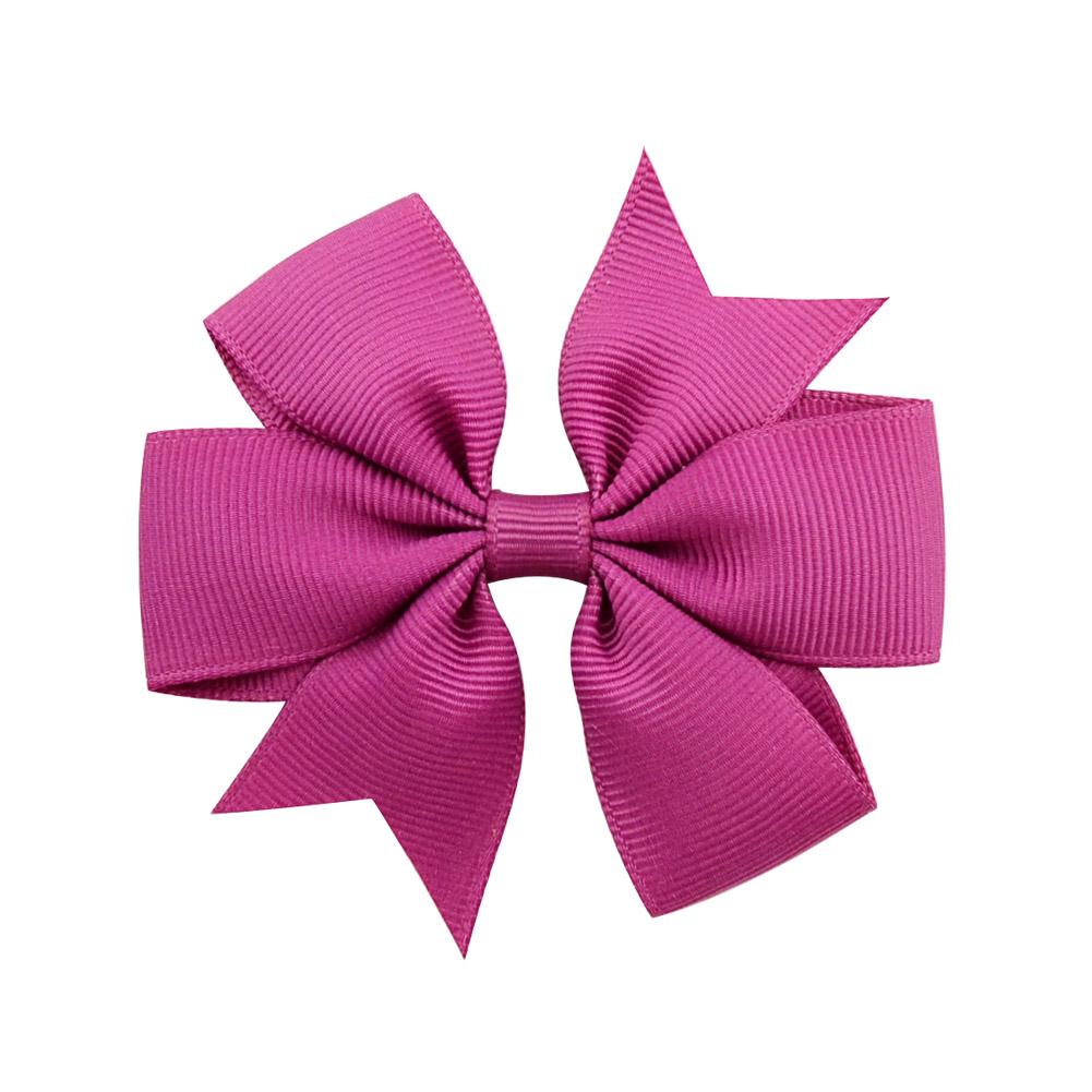 1 st Färger Enfärgat Grosgrainband Rosetter Spännen Hårnål Flicks hårosetter Boutique Hårspänne Håraccessoarer Barn Håraccessoarer 564