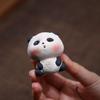 Exquisite Handmade Yixing Zisha Panda Tea Pet Incense Holder - Gongfu Tea Tray Ornament for Decoration