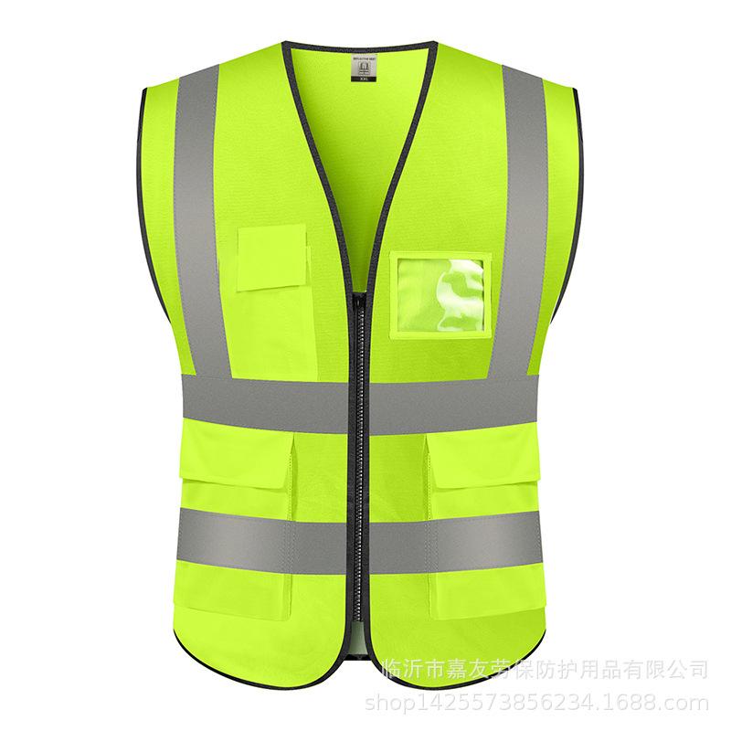 Reflective Safety Vest with Printed Logo for Construction and Traffic Protection
