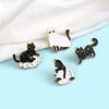 Fashionable Ghost Black Cat Lapel Pin For Men And Women Ideal For Halloween Decorations