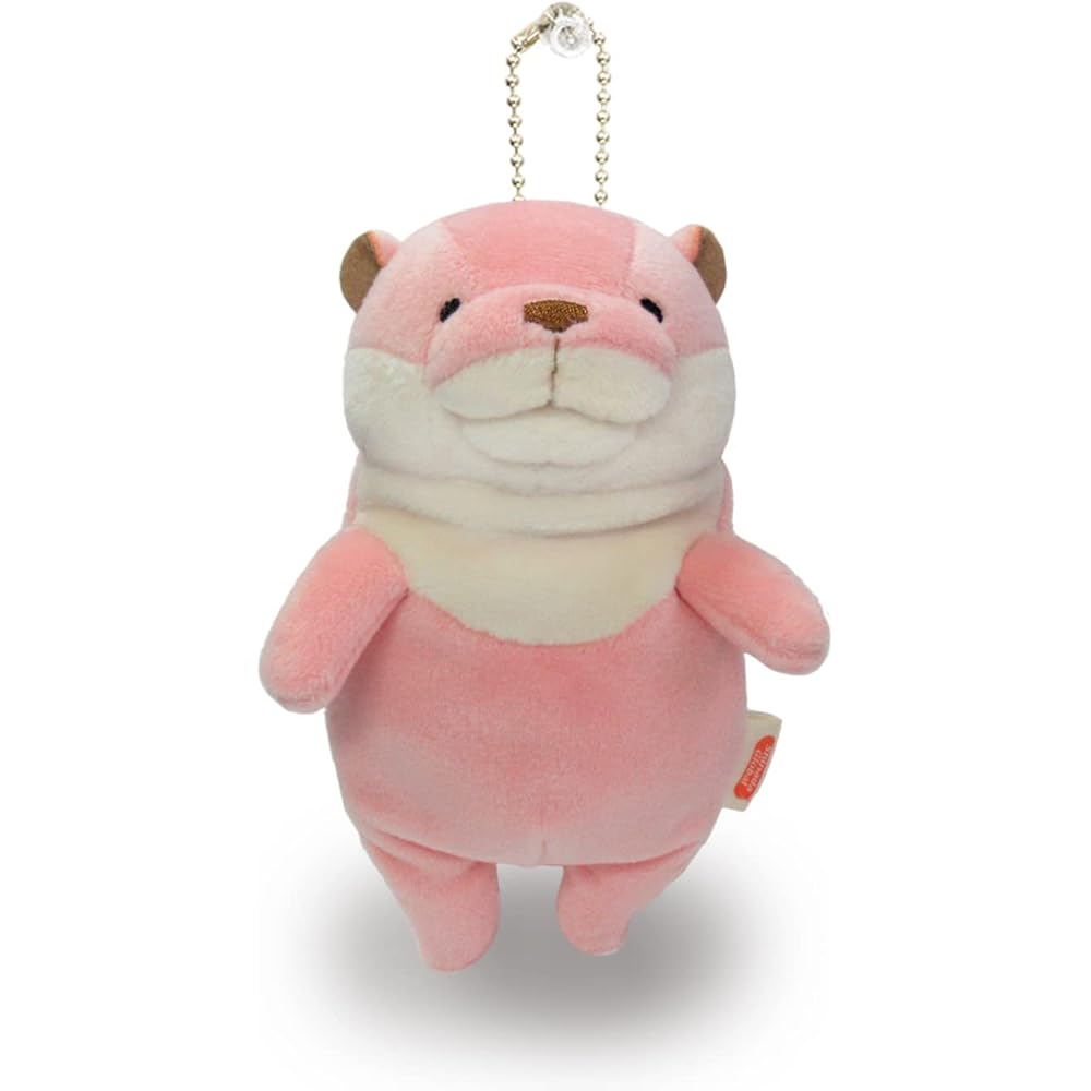 

Shinada Global Mochi Series Mochikawa Otter Plush Toy Peach Mini 7x5x14cm Animal MOKW-0088PC