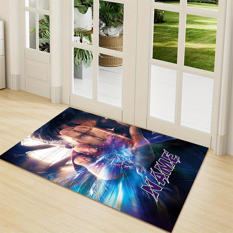 Custom Name "Spider-Man: City Hero" Carpet Rug Customizable Soft Washable Anti-Slip Home Living Room Sofa Mats Personalized Rug. 0909141