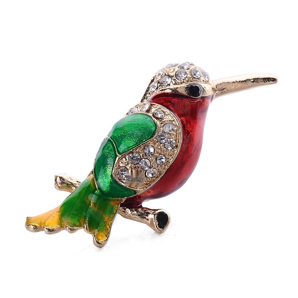 European & American Style Colorful Kingfisher Brooch