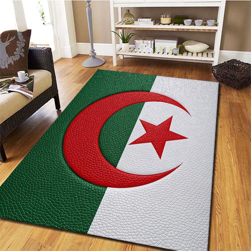 Algeria National Football Team Carpet Rug for Living Room Bedroom Home Sofa Decoration,Kids play Non-slip Floor Mat