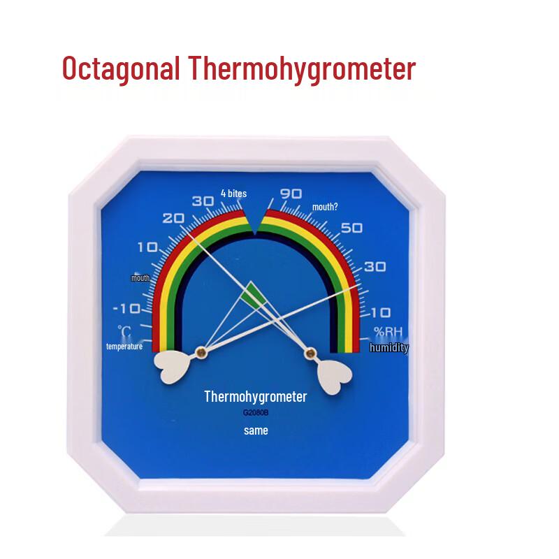 Qiyi G2080B Octagonal Industrial Thermometer & Hygrometer