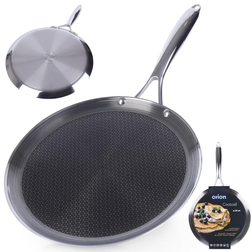 Hybrid Stainless Steel Pancake Pan COOKCELL 28cm