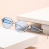 New Oval Metal-framed Sunglasses Are Fashionable, Fresh And Uv-resistant, Unisex Glasses 2426