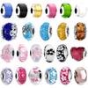 925 Silver Murano Glass Charms Beads Fit Original Bracelets DIY Women Jewelry Gifts Round Glass Beads