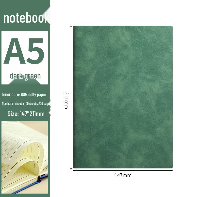 Customized Sheepskin Leather B5 Notebook for Business Meetings