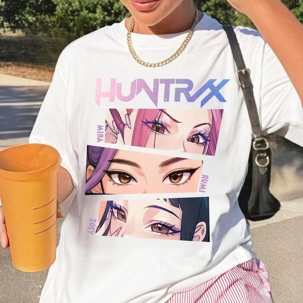 

T-shirt Comfort Color T-shirt Huntrix Girls Shirt for Kpop Fans Mira Rumi Joey Idol Group Huntrix Merch Top 6XL