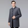 Cashmere coat men's mid-length windbreaker down liner thickened middle-aged dad men's woolen coat
