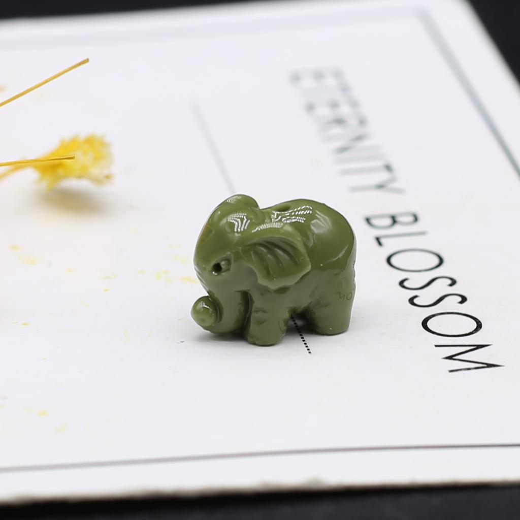 30Pcs/Bag Synthetic Coral Beads Elephant Shaped Perforated Loose Spacer Beads for Jewelry Making DIY Pendants Necklaces Keychains Accessories