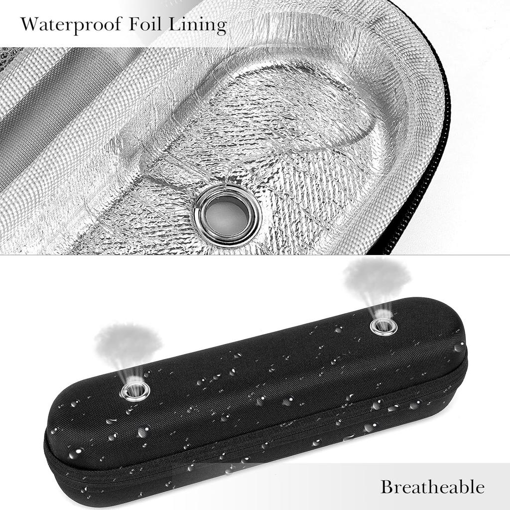 Linkidea Electric Toothbrush and Toothpaste Travel Case with Ventilation and Pocket for Charger, Compatible with Oral-B iO Series, Philip Sonicare,