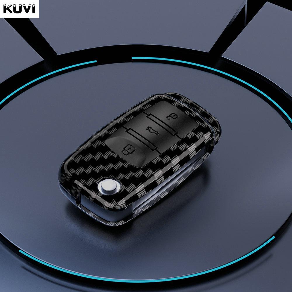 Carbon Fiber Abs Car Key Case Cover For Vw Volkswagen Polo Tiguan Passat B8 Magotan Golf 4 5 6 7 8 Mk Jetta Skoda Octavia Seat