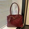 Stylish Vintage Large Capacity Womens Tote Bag Chic Shoulder Bag In Brown Red Colors
