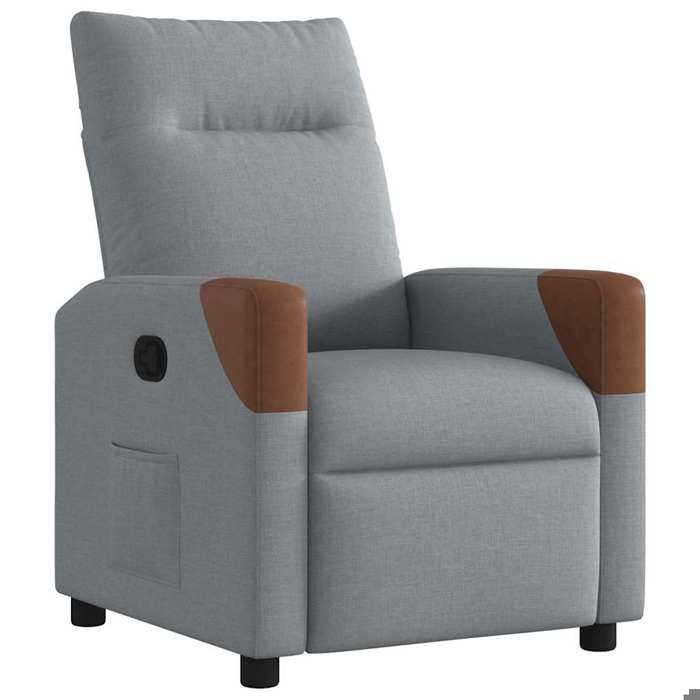VidaXL Recliner Light Grey Fabric, Armchair, TV Recliner, Stroller, Recliner for People 4104809