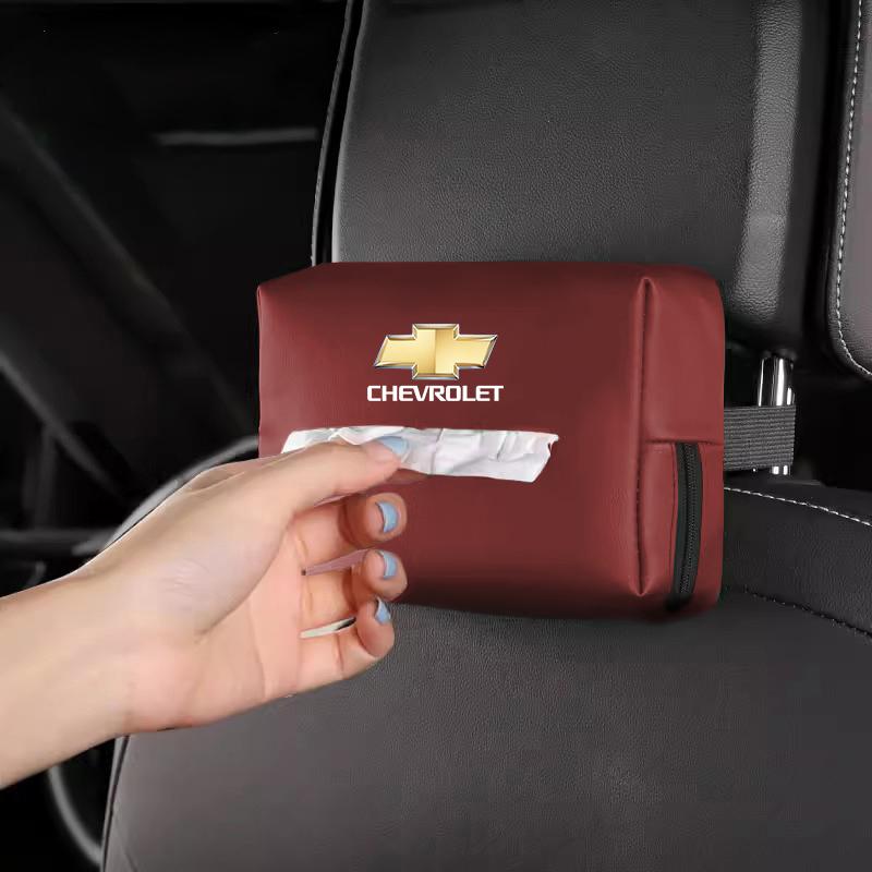 Soft Leather Car Tissue Box Hanging Toilet Paper Bag For Chevrolet Cruze Malibu Colorado Suburban Equinox Blazer Trax Camaro