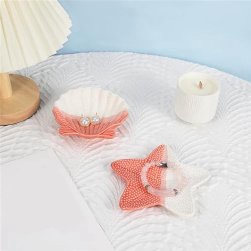 Good-Jewelry Dish Tray, Starfish Jewelry Plate, Cute Decorative Trays For Rings Earrings Necklaces Bracelet Easy To Use
