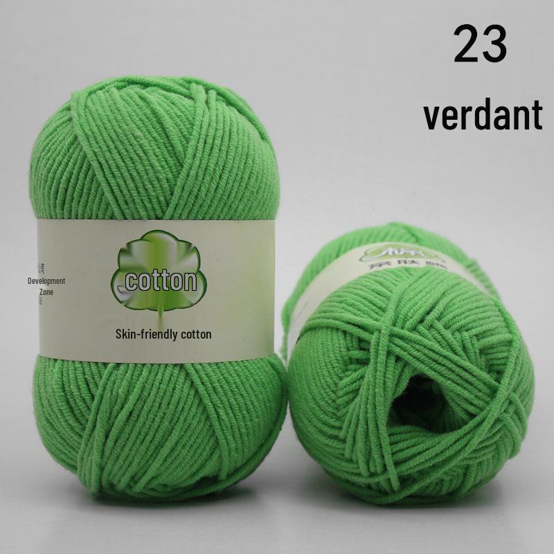 Combed 5-Ply Milk Cotton Yarn for DIY Knitting & Crochet - Medium-Thick Scarf & Blanket Material Pack